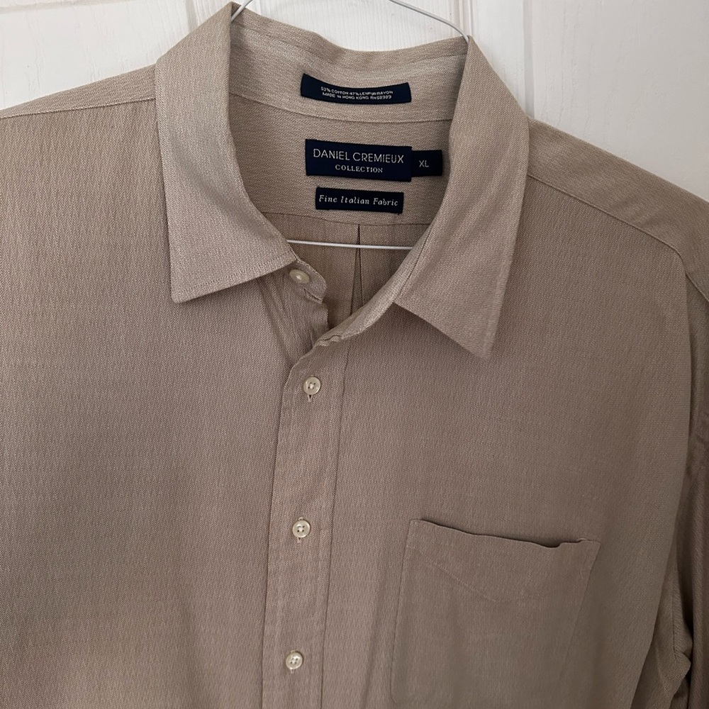 Daniel Cremieux Men's Tan Button Down Shirt